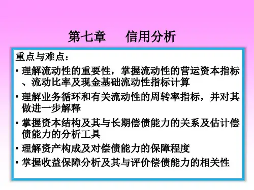 信用分析培训课件(ppt 47页)