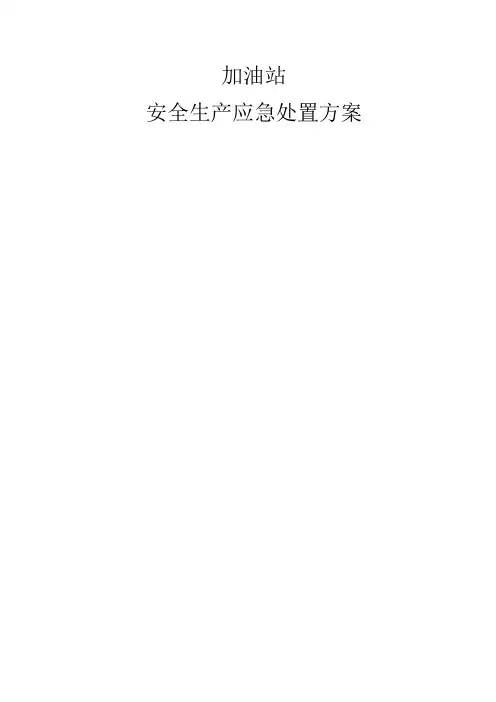 加油站安全生产应急处置方案(18种预案)