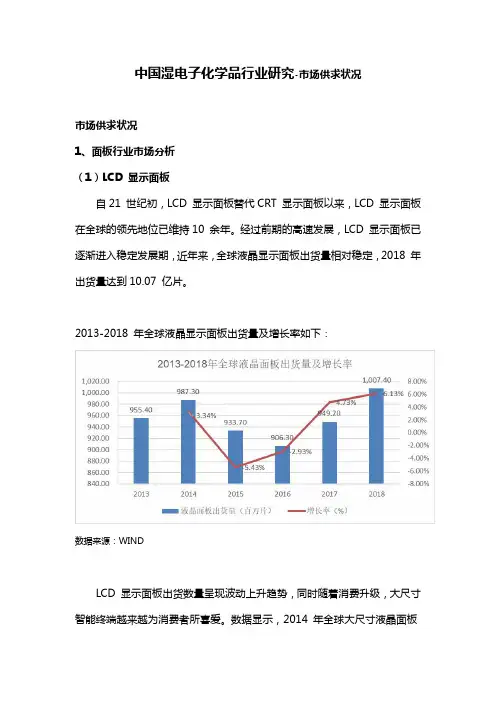 中国湿电子化学品行业研究-市场供求状况
