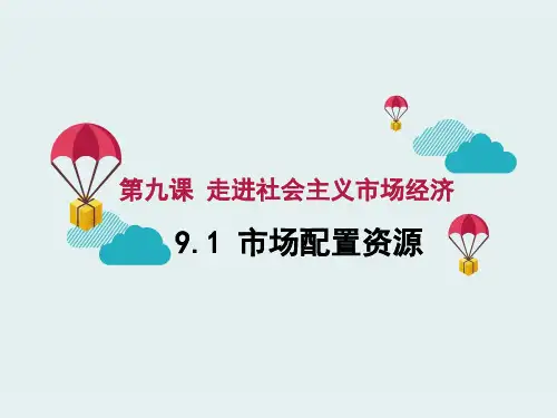 高中政治人教版必修一9.1 市场配置资源 (共27张PPT)