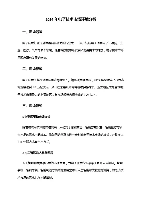 2024年电子技术市场环境分析
