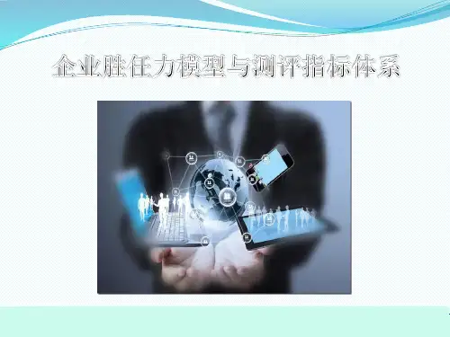 企业胜任力模型与测评指标体系