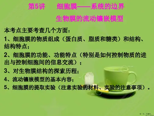 细胞膜和流动镶嵌模型