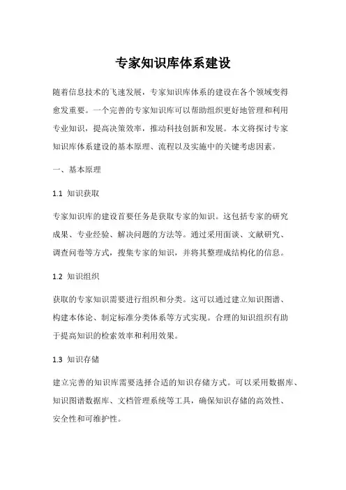 专家知识库体系建设