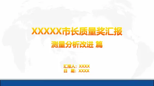 市长质量奖--测量分析改进模版