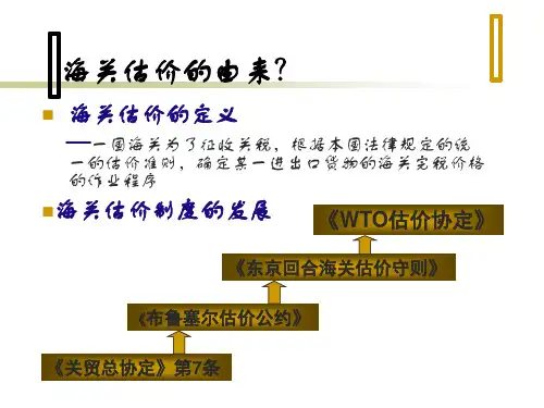 海关估价和申报问题解决