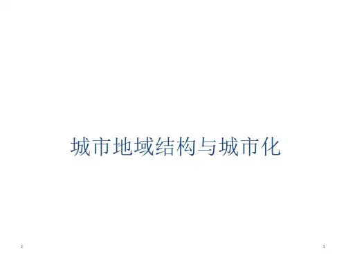 高中地理 城市空间结构与城市化(25张ppt)