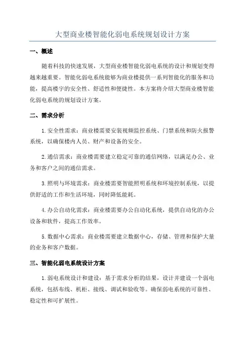 大型商业楼智能化弱电系统规划设计方案