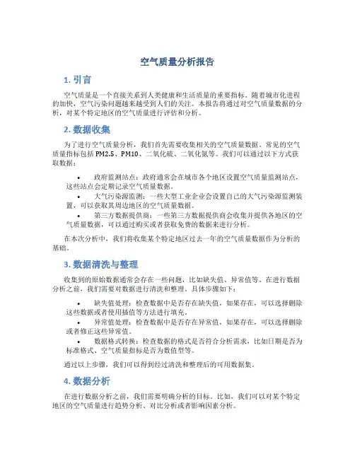 空气质量分析报告