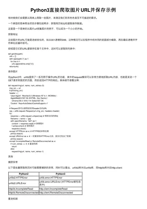 Python3直接爬取图片URL并保存示例