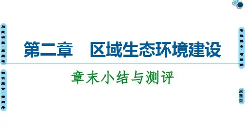 2021-2022学年高中人教版地理必修3课件：第2章 区域生态环境建设 章末小结与测评