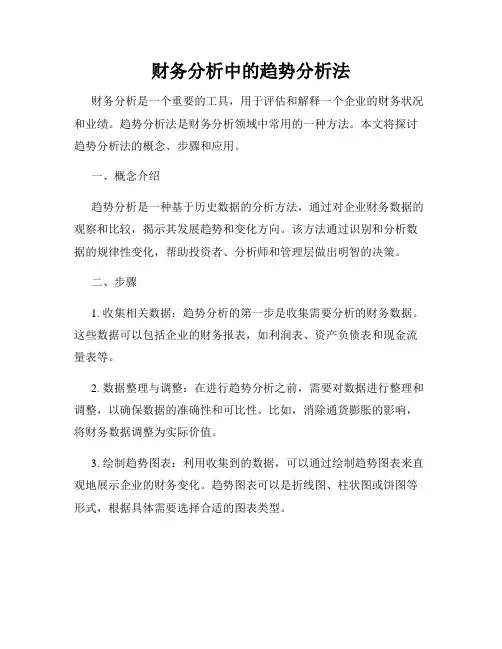 财务分析中的趋势分析法