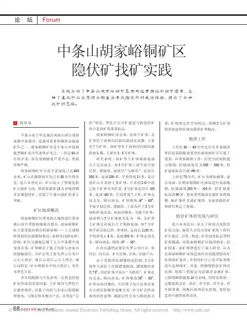 中条山胡家峪铜矿区隐伏矿找矿实践_郭双龙