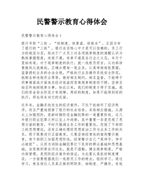 民警警示教育心得体会