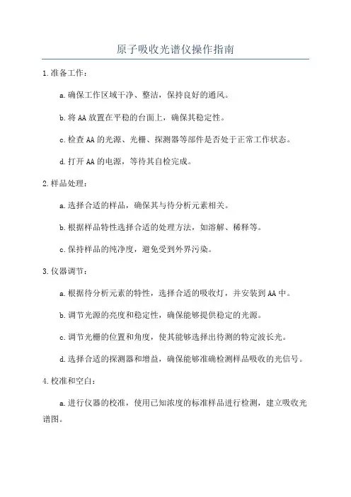 原子吸收光谱仪操作指南