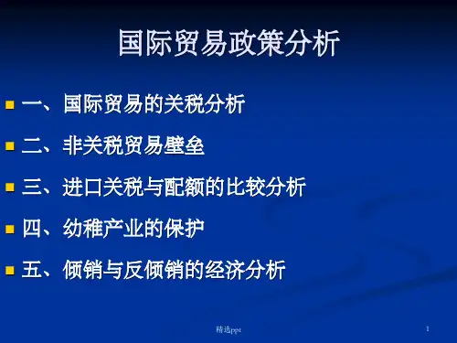 《国际贸易政策分析》PPT课件