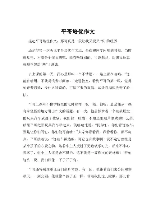 平哥培优作文