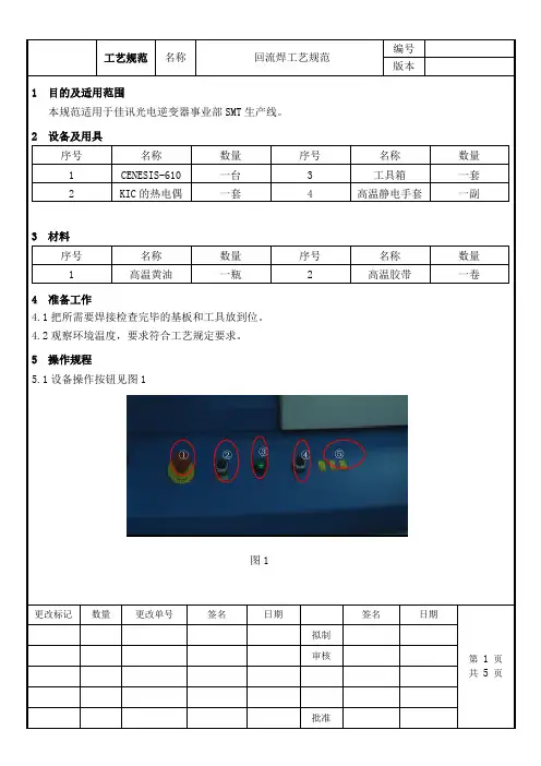 回流焊接工艺规范