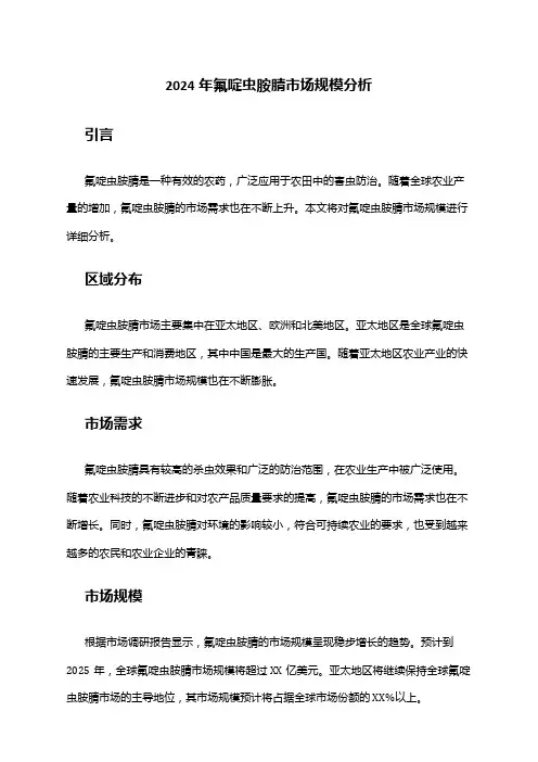 2024年氟啶虫胺腈市场规模分析