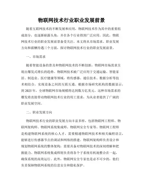 物联网技术行业职业发展前景