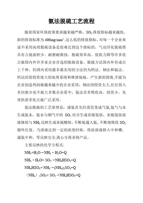 氨法脱硫工艺