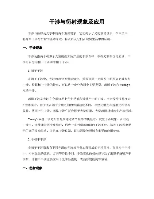 干涉与衍射现象及应用
