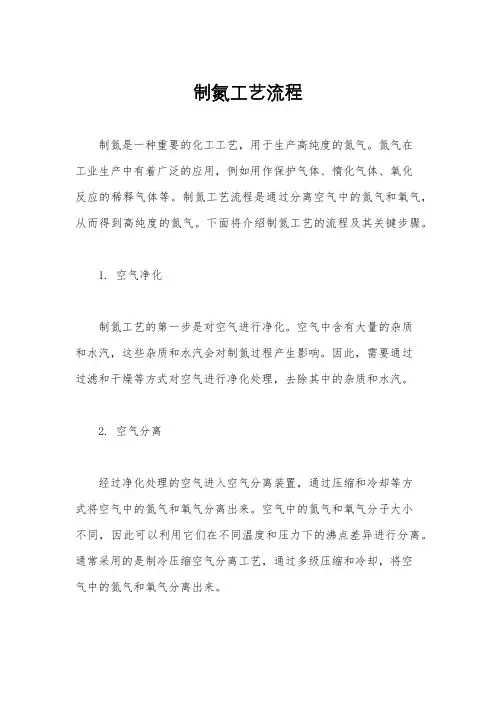 制氮工艺流程