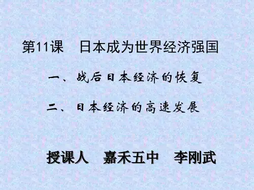 初中历史   日本成为世界经济强国 岳麓版精品课件