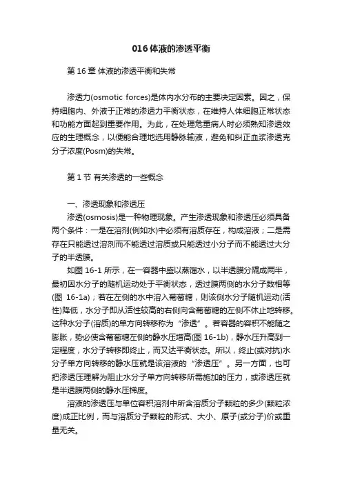 016体液的渗透平衡