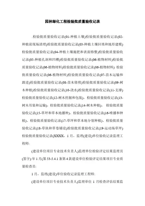 园林绿化工程检验批质量验收记录.doc