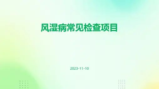 风湿病常见检查项目