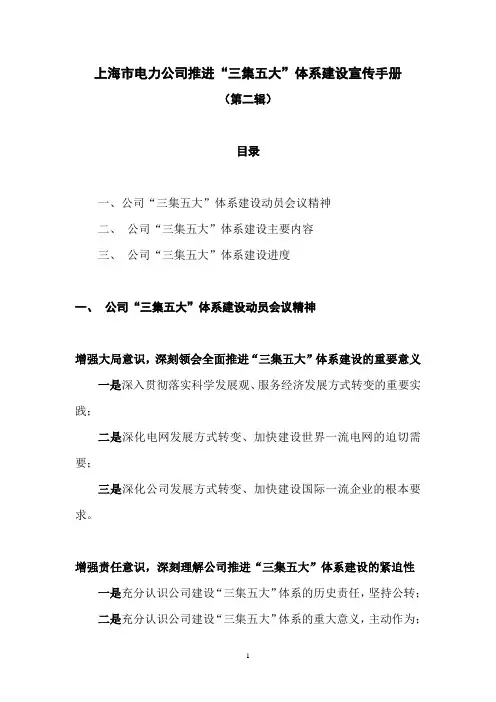 上海市电力公司推进三集五大