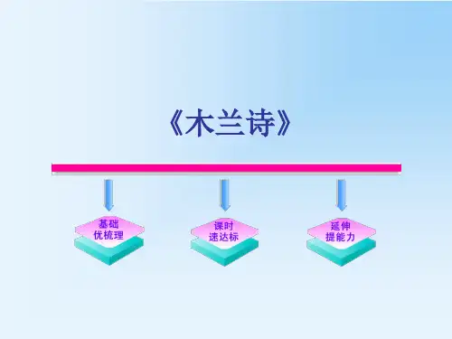 新语文版七年级 语文 上册 第22课《 木兰诗 》 (共29张PPT)