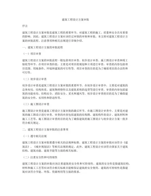 建筑工程设计方案审批