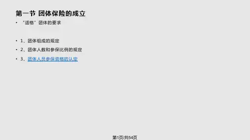 团体保险概述PPT课件