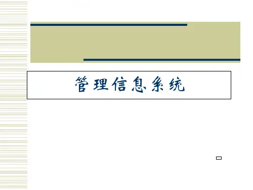 第一章 管理信息系统 概述 PPT课件