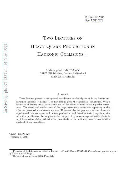 Two lectures on heavy quark production in hadronic collisions