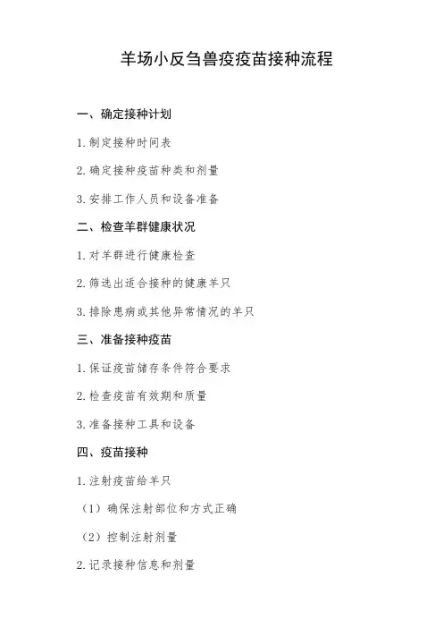 羊场小反刍兽疫疫苗接种流程