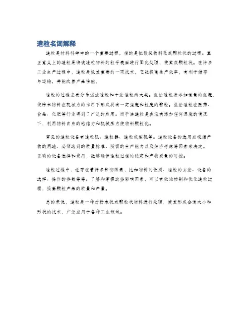 造粒名词解释