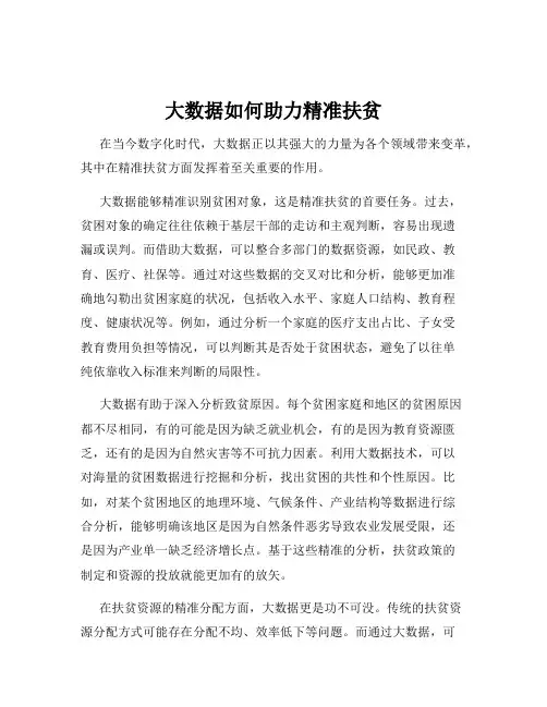大数据如何助力精准扶贫