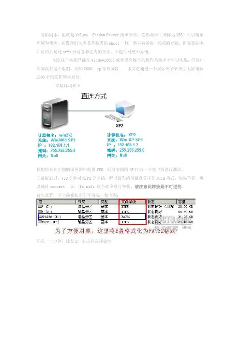 概述Windows2003的卷影副本