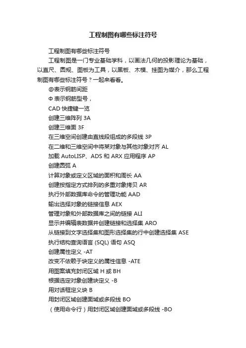工程制图有哪些标注符号