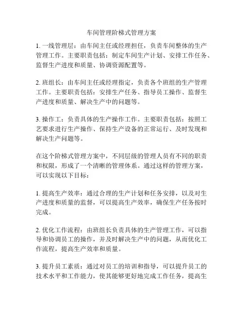 车间管理阶梯式管理方案