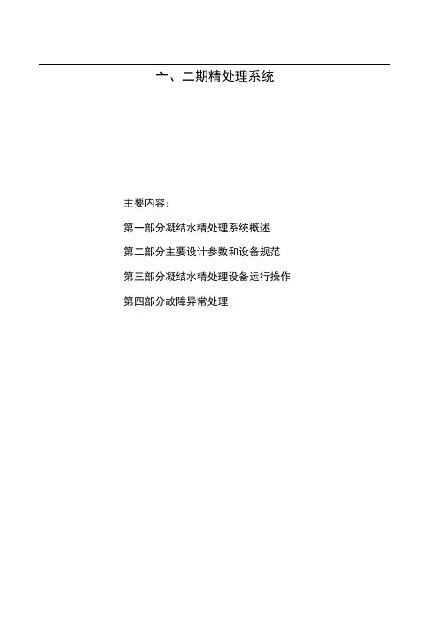 发电厂精处理系统课件