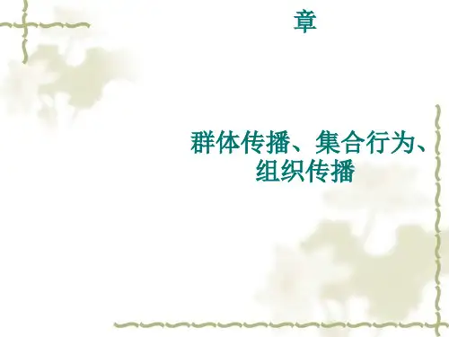 群体传播集合行为组织传播讲义