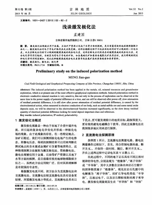 浅谈激发极化法
