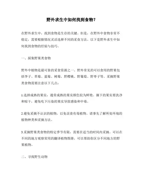 野外求生中如何找到食物？