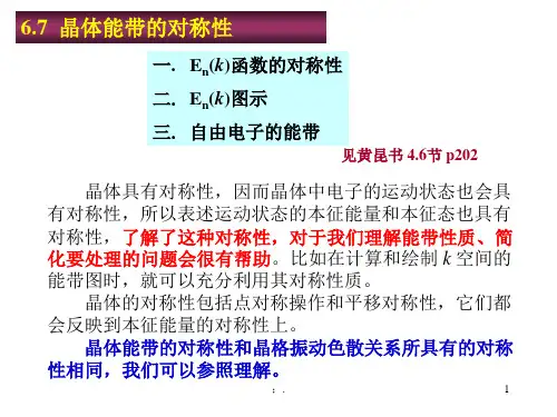 晶体能带的对称性ppt课件
