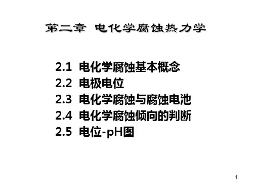 第二章-电化学腐蚀热力学