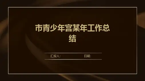 市青少年宫某年工作总结
